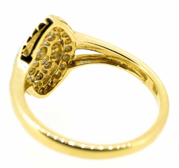 18ct Marquise Shape Diamond Cluster Ring|18ct Diamond Cluster Ring| Antique Style 18ct Diamond Cluster Ring - Image 3