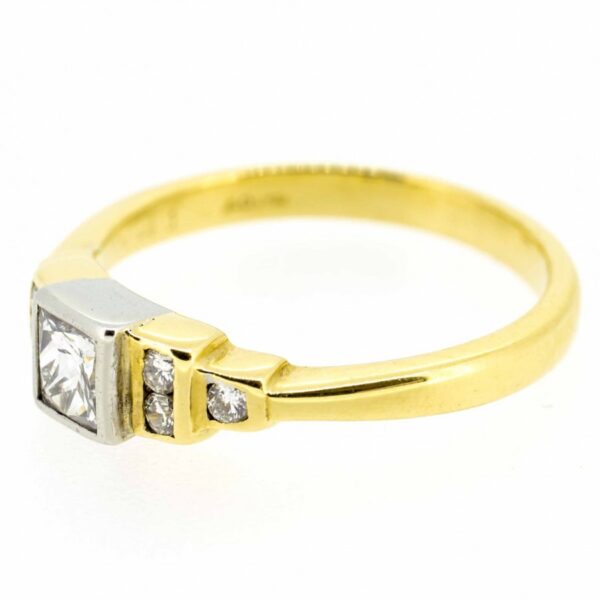 18ct Seven Stone Diamond Engagement Ring|18ct Diamond Engagement Ring| Princess Cut 18ct Engagement Ring - Image 2