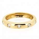 18ct Rose Gold Diamond Set Band Ring| Stacking Diamond Band Ring|Plain 18ct Rose Gold  Diamond Stacking Ring ring Antique Jewellery