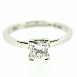 Platinum Princess Cut Diamond Single Stone Ring|Platinum Princess Cut Solitaire Diamond Ring| Platinum Diamond Ring| Plat Princess Cut Ring ring Antique Jewellery