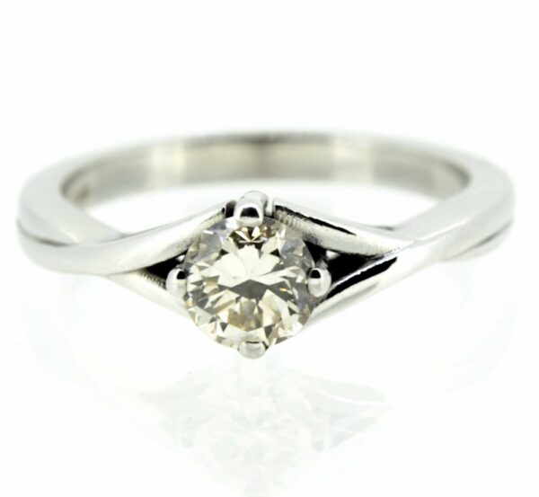 18ct White Gold Solitaire Diamond Ring| Solitaire Diamond 18ct Ring| Single Stone Diamond 18ct White Gold Ring