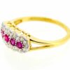 18ct Edwardian Style Ruby And Diamond Ring| Ruby And Diamond Fancy Cluster Ring| 18ct Ruby And Diamond Engagement Ring - Image 2