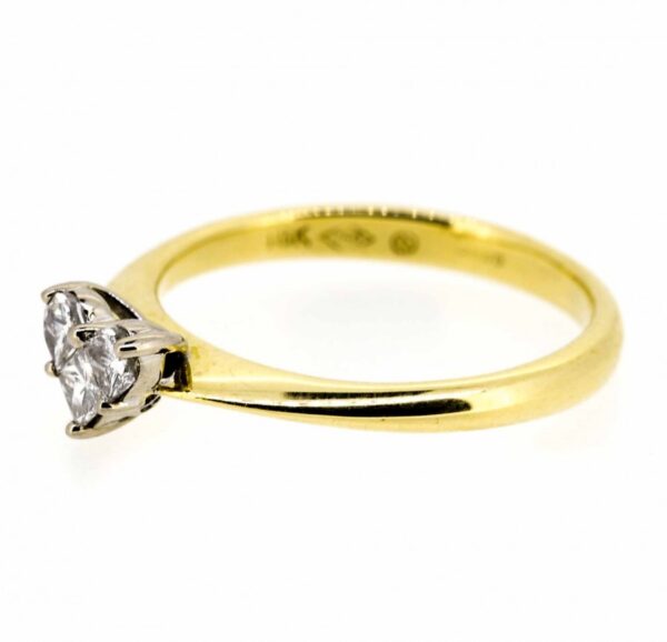 18ct Three Stone Diamond Heart Shape Engagement Ring| 18ct Diamond Engagement Ring| Fancy Heart Shape 18ct Diamond Ring ring Antique Jewellery 4