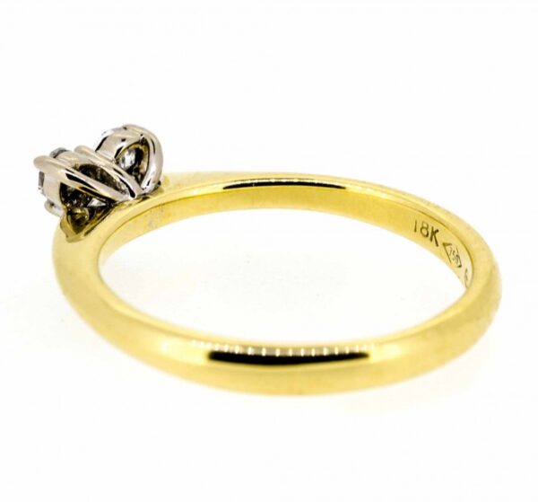 18ct Three Stone Diamond Heart Shape Engagement Ring| 18ct Diamond Engagement Ring| Fancy Heart Shape 18ct Diamond Ring - Image 3