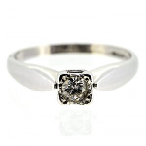Brilliant Cut Diamond Engagement Ring gold Antique Jewellery