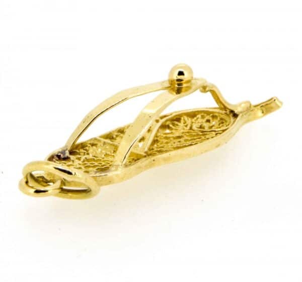 18ct Novelty Sandal Charm charms Antique Jewellery 4