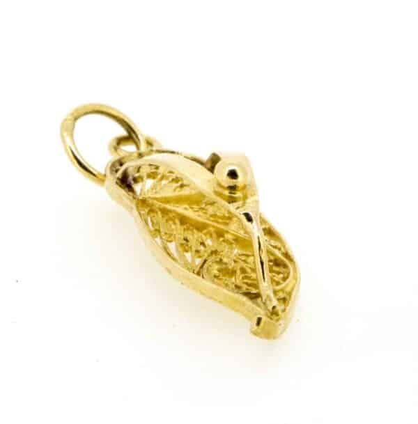 18ct Novelty Sandal Charm charms Antique Jewellery 5