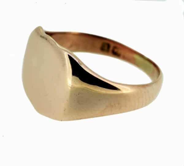 9ct Antique Rose Gold Signet Ring,Antique Rose Gold Signet Ring,Gents 9ct Rose Gold Signet Ring. - Image 2