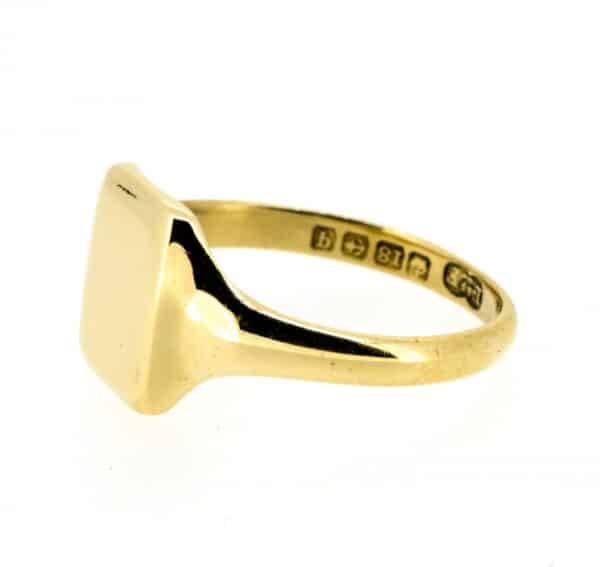 18ct Gold Signet Ring, Antique Gold Signet Ring,18ct Signet Ring ring Antique Jewellery 4