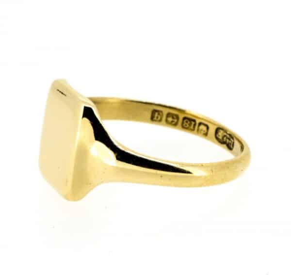 18ct Gold Signet Ring, Antique Gold Signet Ring,18ct Signet Ring - Image 2