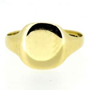 9ct Antique Signet Ring, Gents 9ct Signet ring, 9ct Cushion Signet ring ring Antique Jewellery