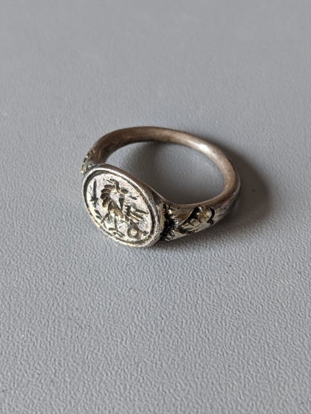 MEDIEVAL SILVER SIGNET RING 16th-17th CENTURY Antiquities 4