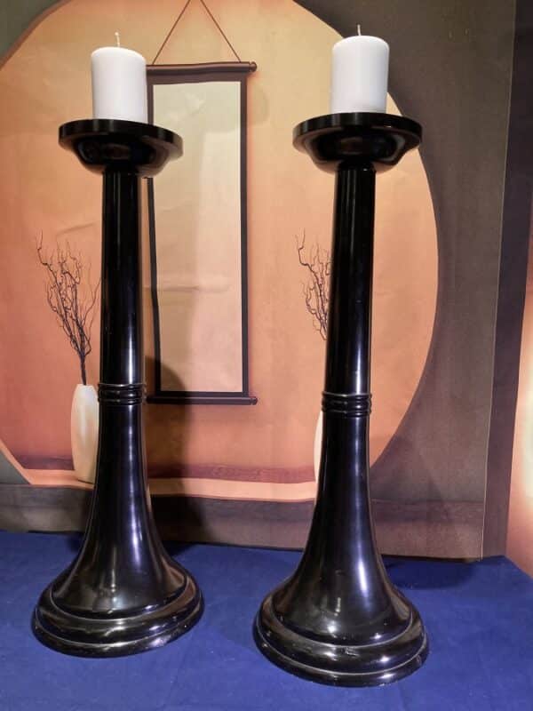 Buddhist temple candle holders. - Image 4