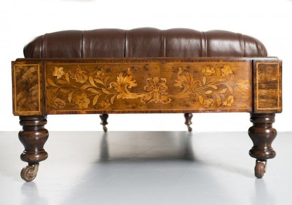 Stunning 19th Century Country House Dutch Marquetry Centre Stool SAI2257 - Image 16