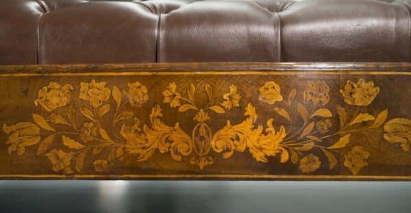 Stunning 19th Century Country House Dutch Marquetry Centre Stool SAI2257 Antique Furniture 19