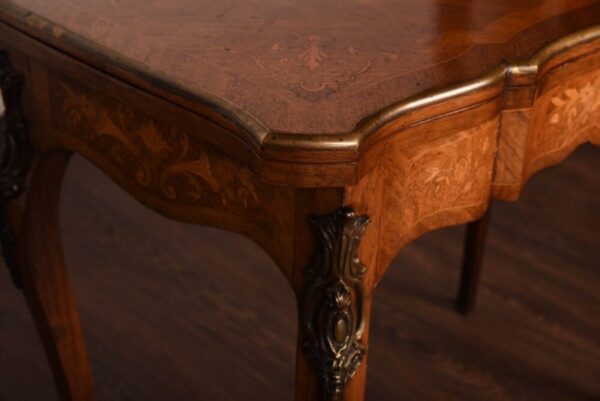 Rosewood And Marquetry Fold Over Card Table SAI1037 Antique Furniture 7