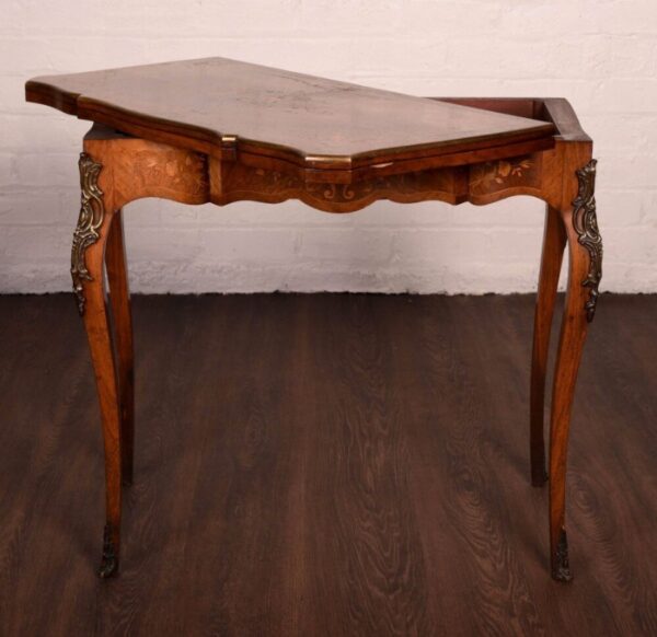 Rosewood And Marquetry Fold Over Card Table SAI1037 Antique Furniture 10