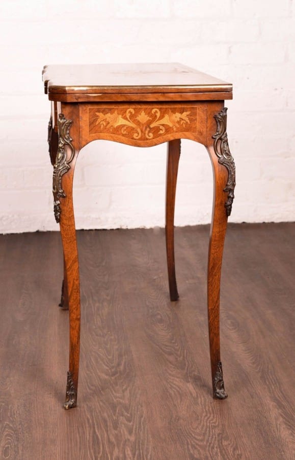 Rosewood And Marquetry Fold Over Card Table SAI1037 Antique Furniture 14