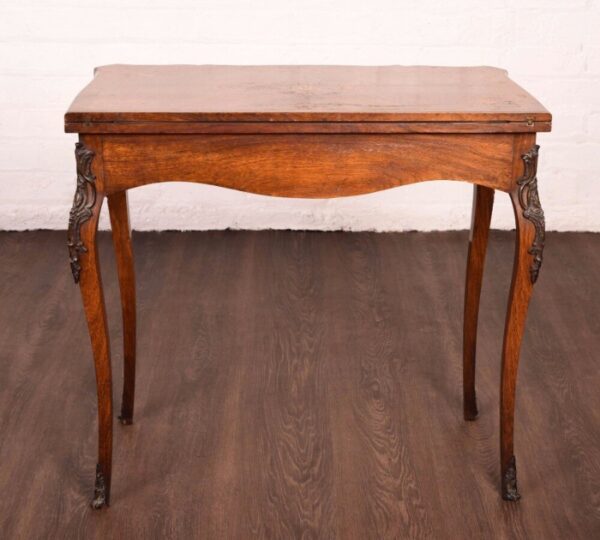 Rosewood And Marquetry Fold Over Card Table SAI1037 Antique Furniture 16
