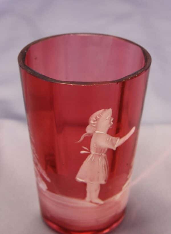 Antique Small Victorian Cranberry Glass Tot - Image 5