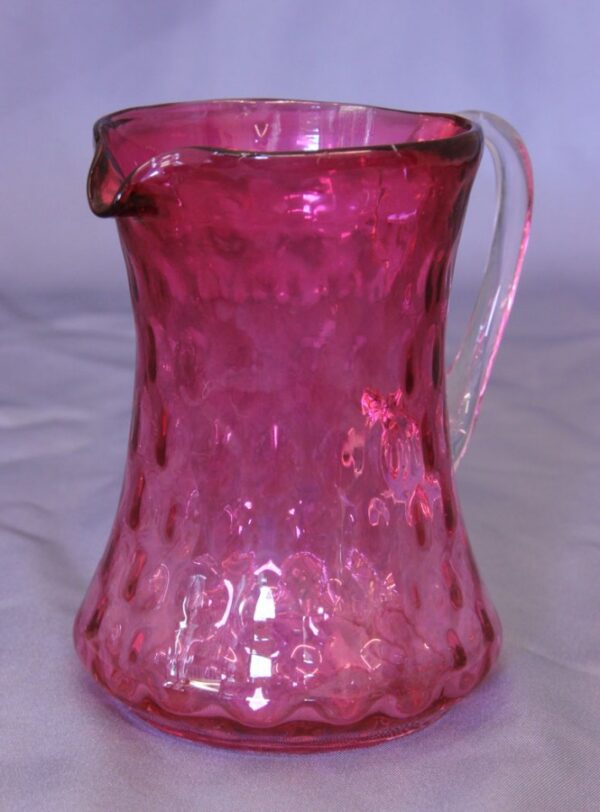 Antique Cranberry Glass Jug Antique Glassware 5