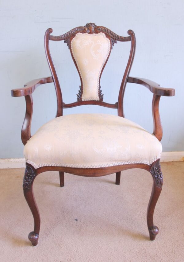 Antique Mahogany Armchair armchair Antique Chairs 4