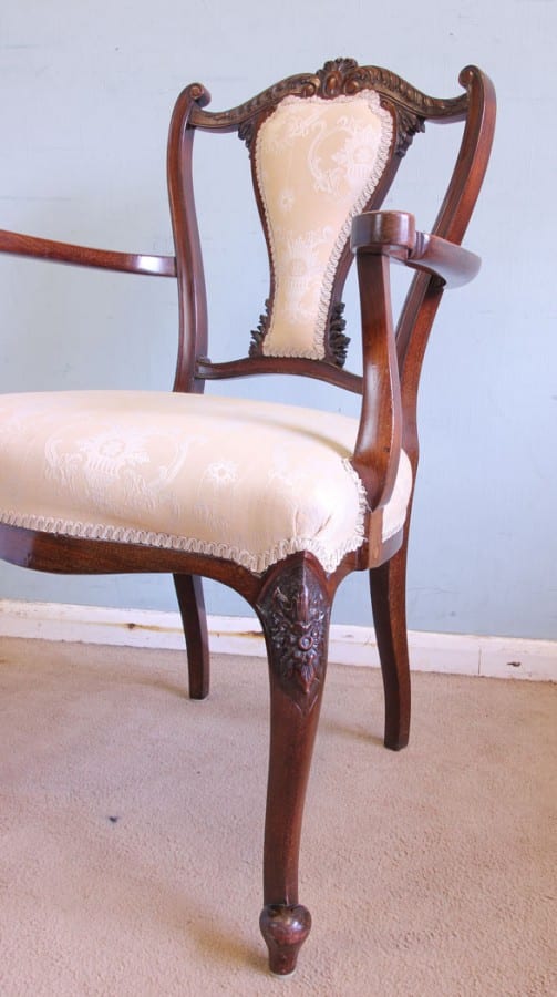 Antique Mahogany Armchair armchair Antique Chairs 7