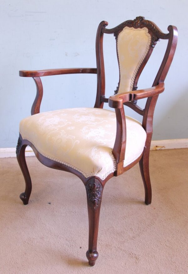 Antique Mahogany Armchair - Image 6