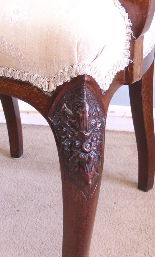 Antique Mahogany Armchair armchair Antique Chairs 9