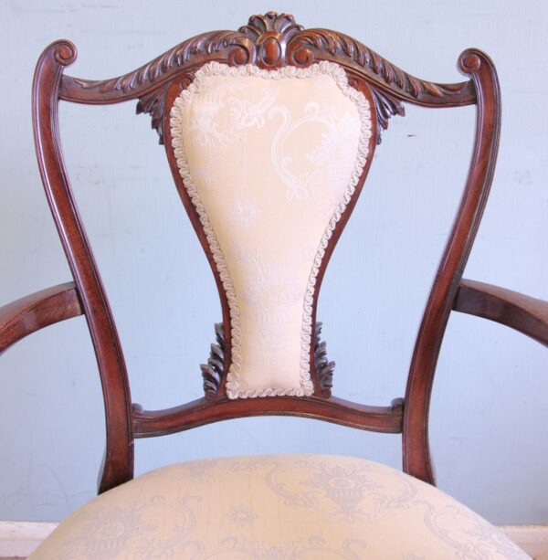 Antique Mahogany Armchair - Image 8