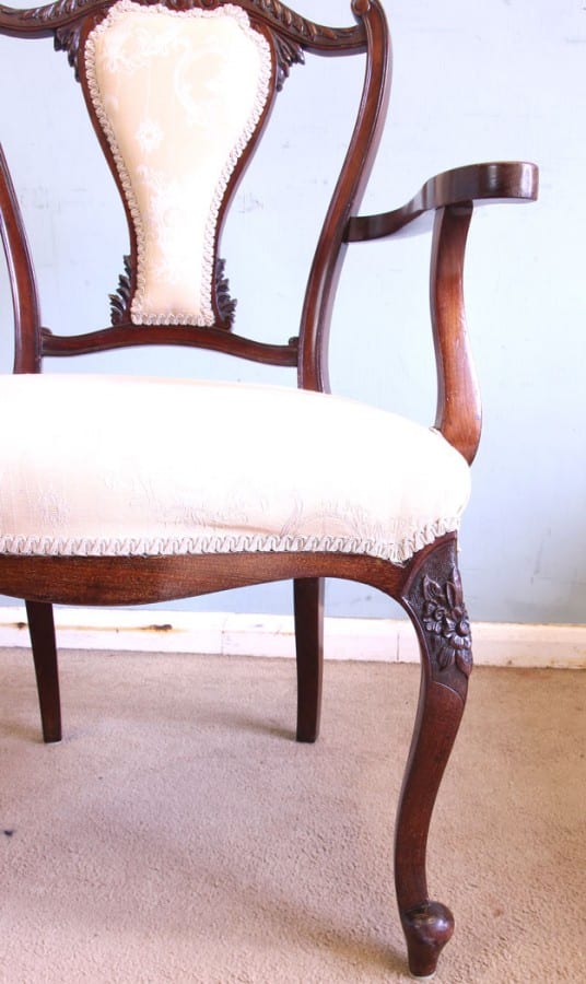 Antique Mahogany Armchair armchair Antique Chairs 11