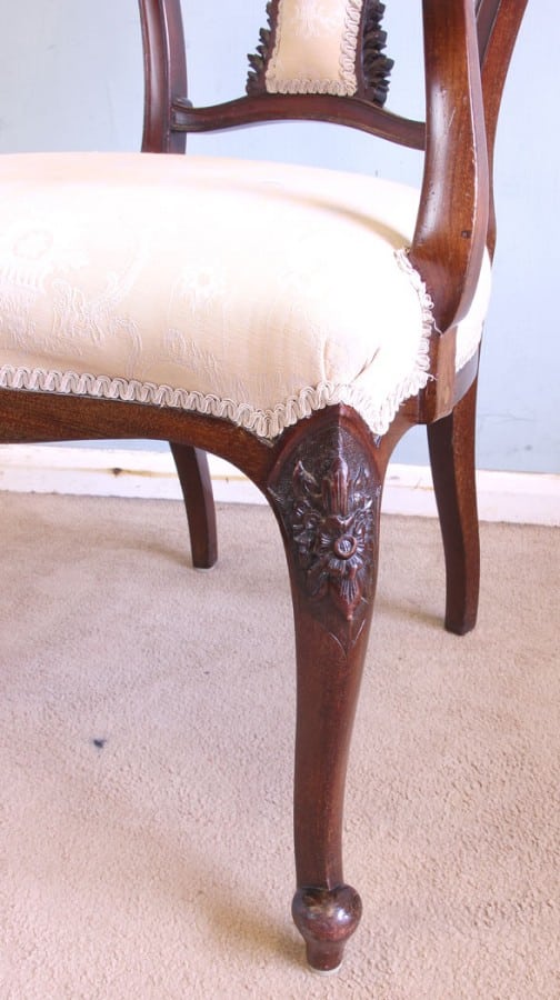 Antique Mahogany Armchair armchair Antique Chairs 12
