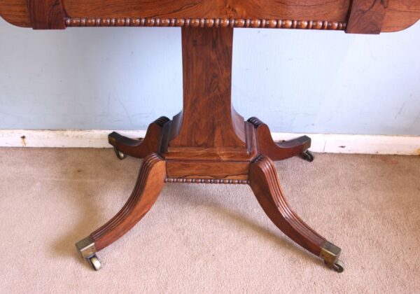 Antique Regency Rosewood Side Table / Card Games Table - Image 6