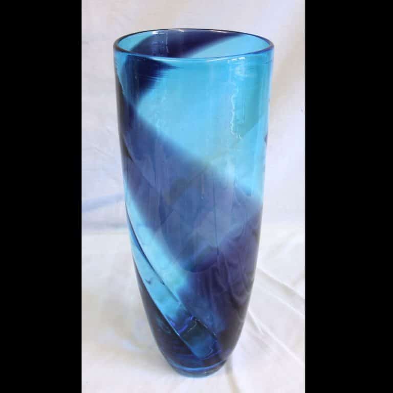 Antique Tall Blue Vase