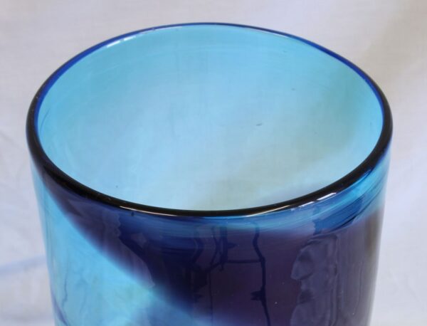 Antique Tall Blue Vase Antique Antique Glassware 8