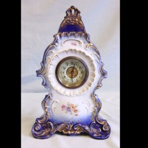 Antique Victorian Porcelain Mantel Clock