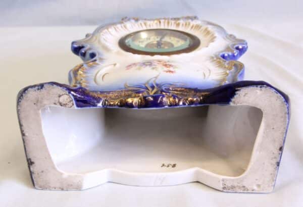 Antique Victorian Porcelain Mantel Clock - Image 8