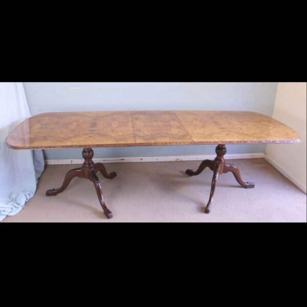 Large Burr Walnut Dining Table