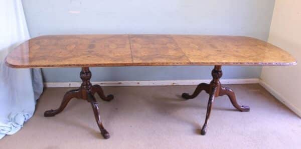 Antique Large Extending Burr Walnut Dining Table Antique Antique Tables 17