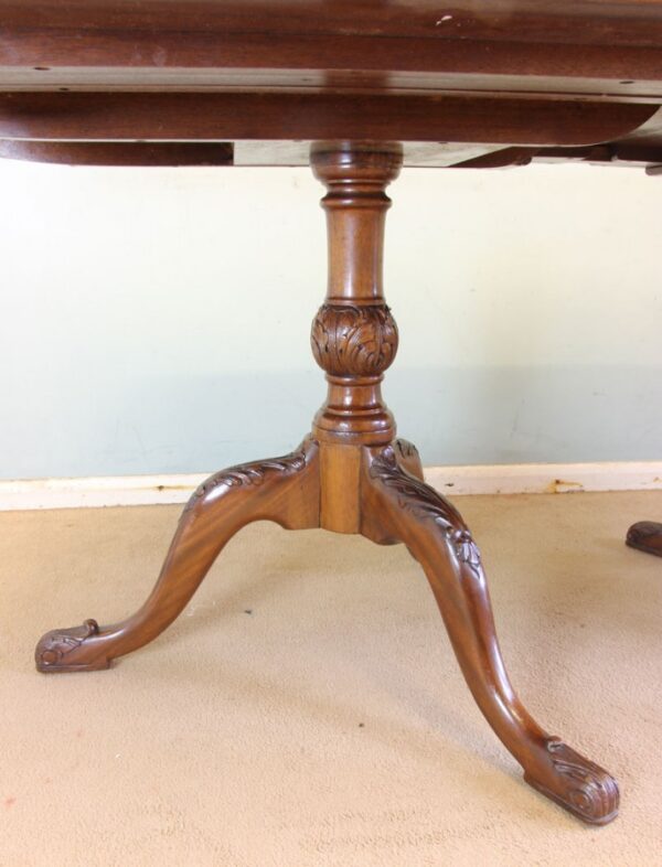 Antique Large Extending Burr Walnut Dining Table - Image 4