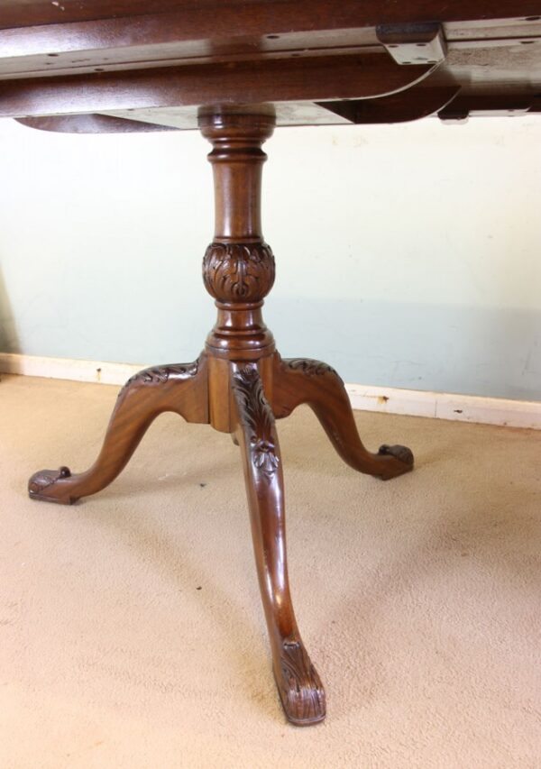 Antique Large Extending Burr Walnut Dining Table - Image 6