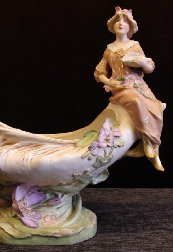 Antique Large Royal Dux Centre Piece - Image 9