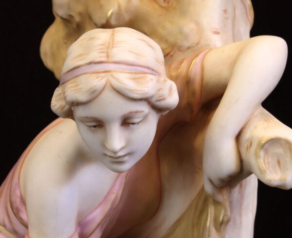 Antique Royal Dux Figure of Young Girl - Image 9