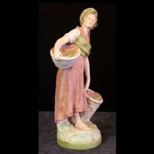 Antique Royal Dux Figure of Young Girl