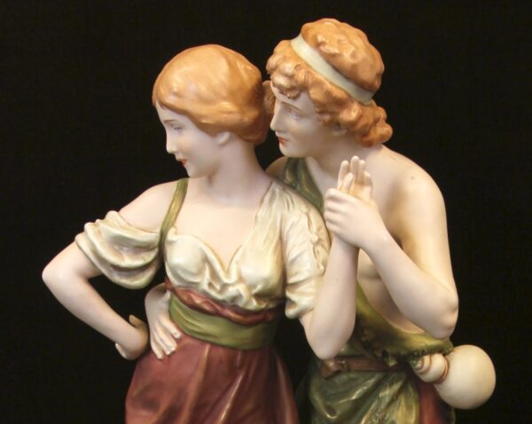 Antique Large Royal Dux Centre Piece Figure Group - Image 3