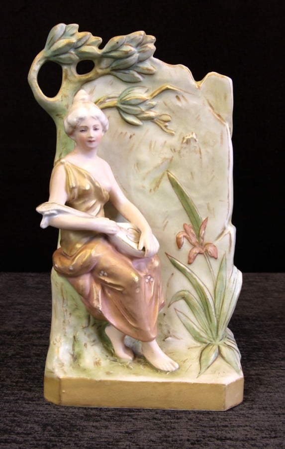 Antique Royal Dux Figural Spill Vase Antique Antique Ceramics 4