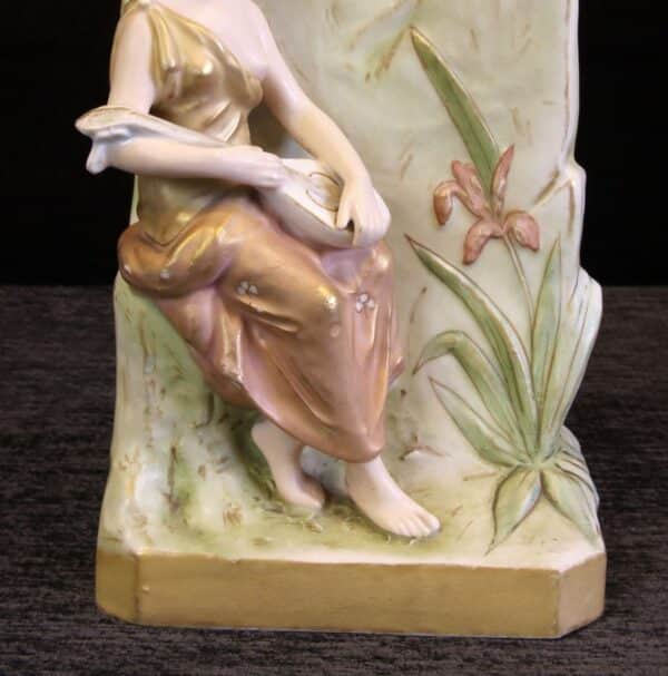 Antique Royal Dux Figural Spill Vase Antique Antique Ceramics 11