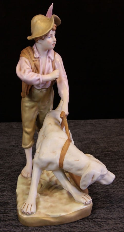 Vintage Royal Dux Figure of Hunting Dog ceramic Antique Ceramics 5