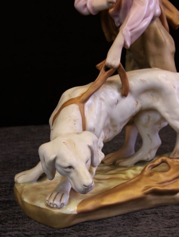 Vintage Royal Dux Figure of Hunting Dog ceramic Antique Ceramics 7