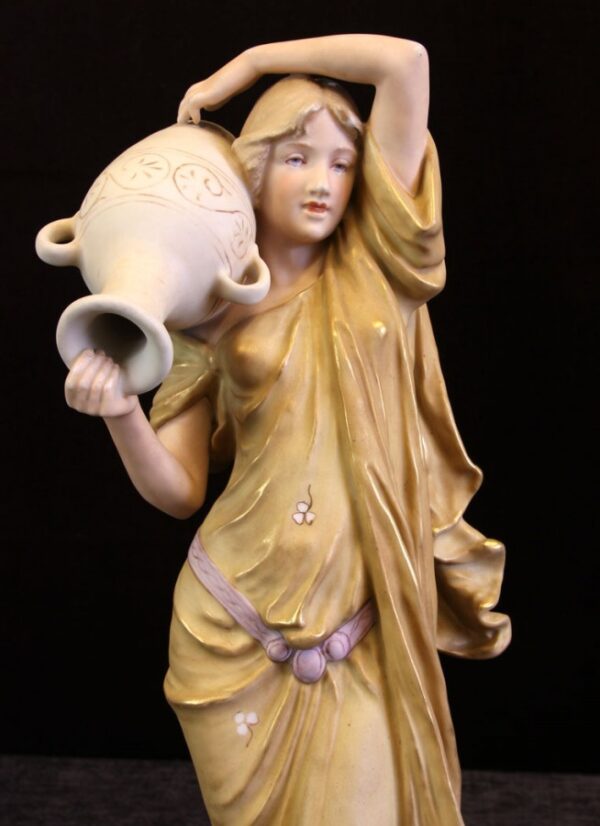 Large Pair Antique Royal Dux Figures - Image 6